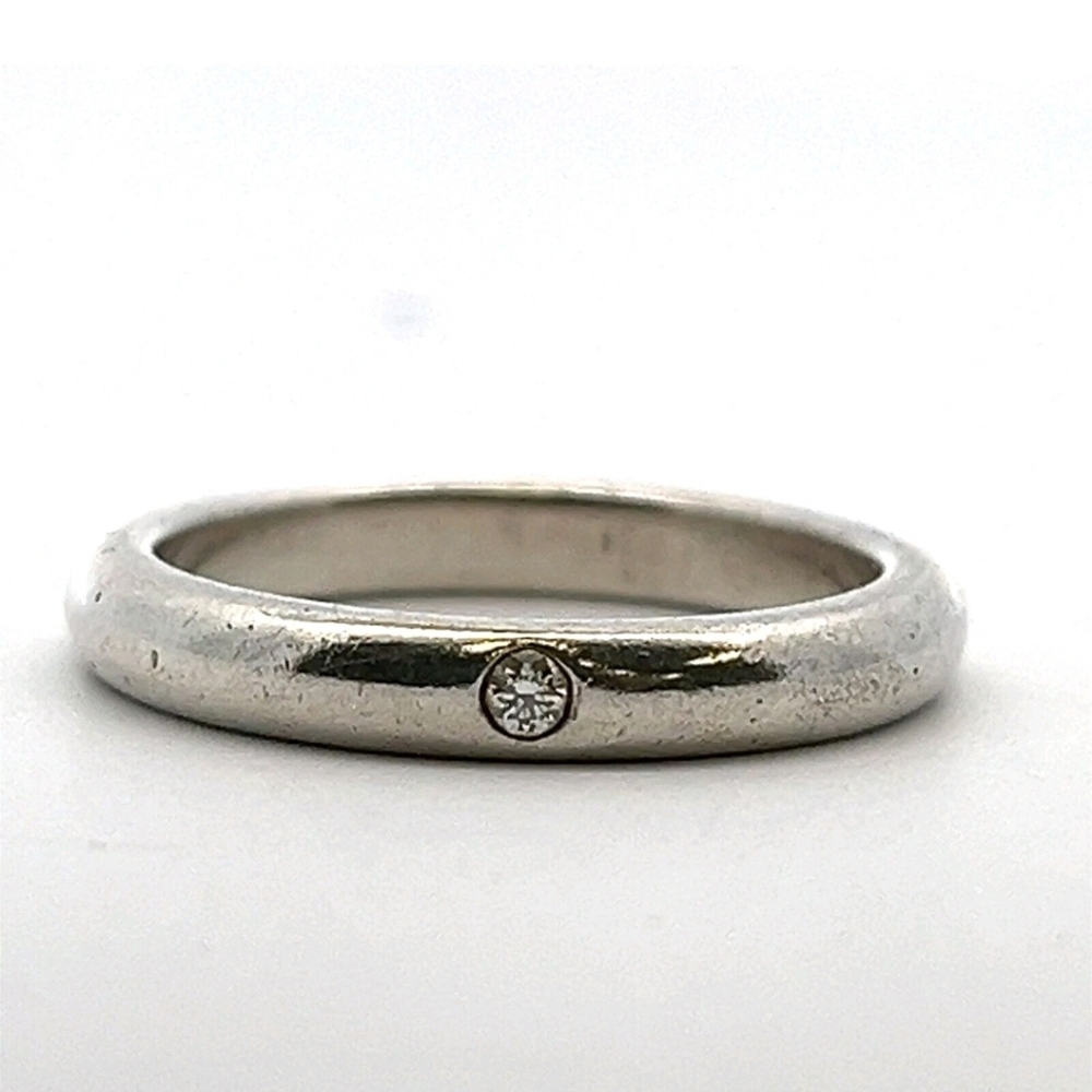 Tiffany & Co. Elsa Peretti Sterling Silver 925 Diamond Ring